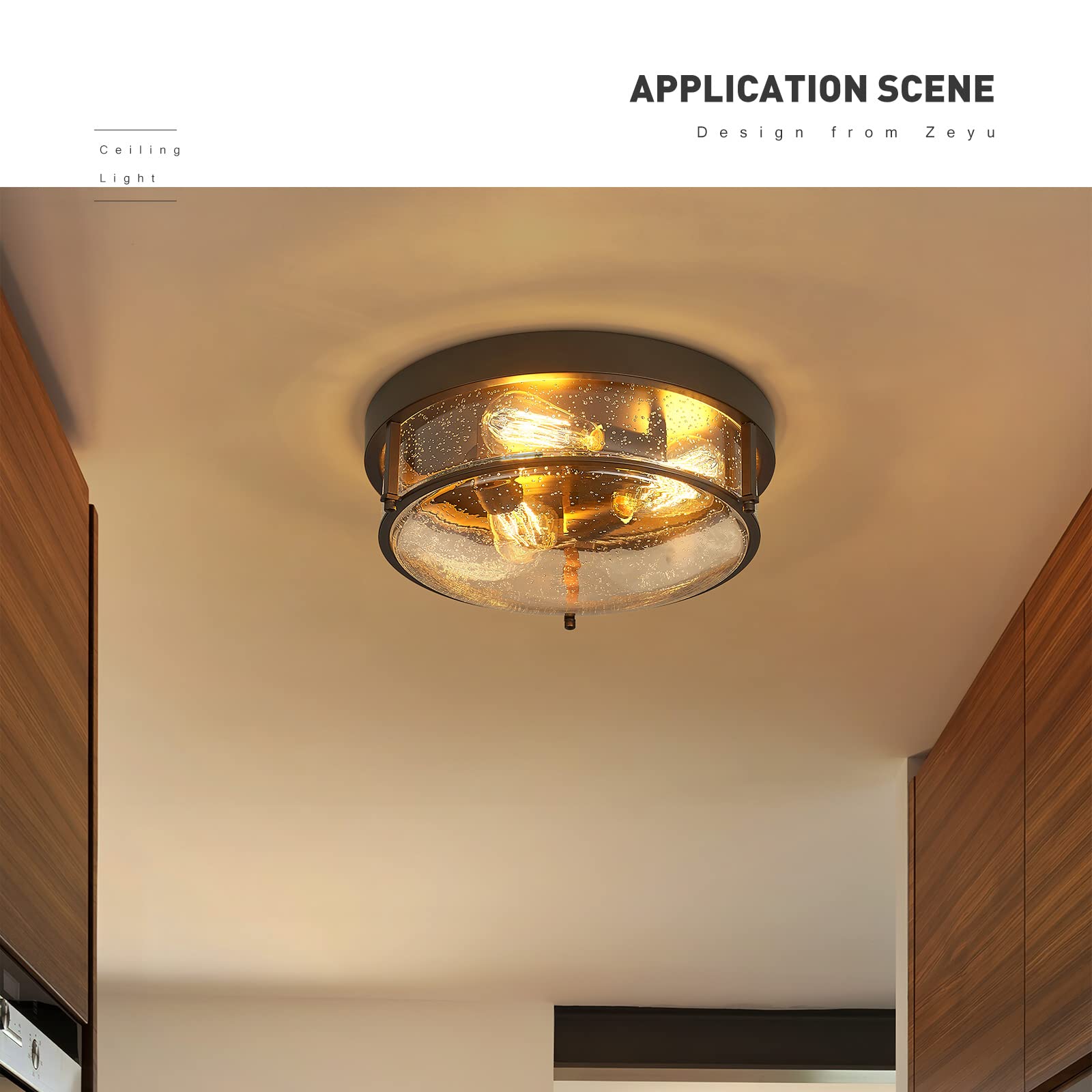 WORK LIGHT CEILING by 6BULB シルバー LED Garage Light, 80W 8000 Lumen Ceiling Lights with 3